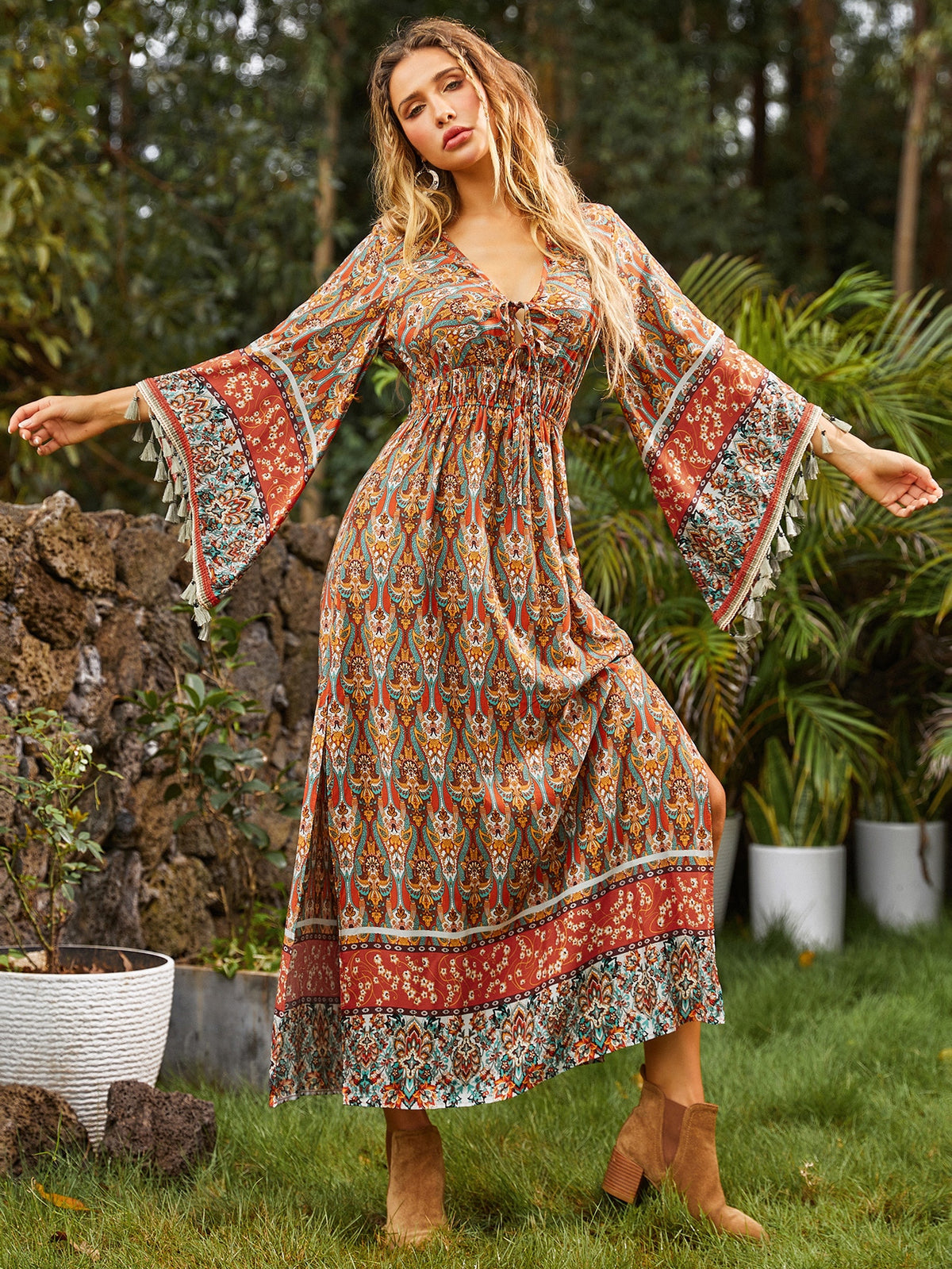 Women Maxi Multicolor Dress